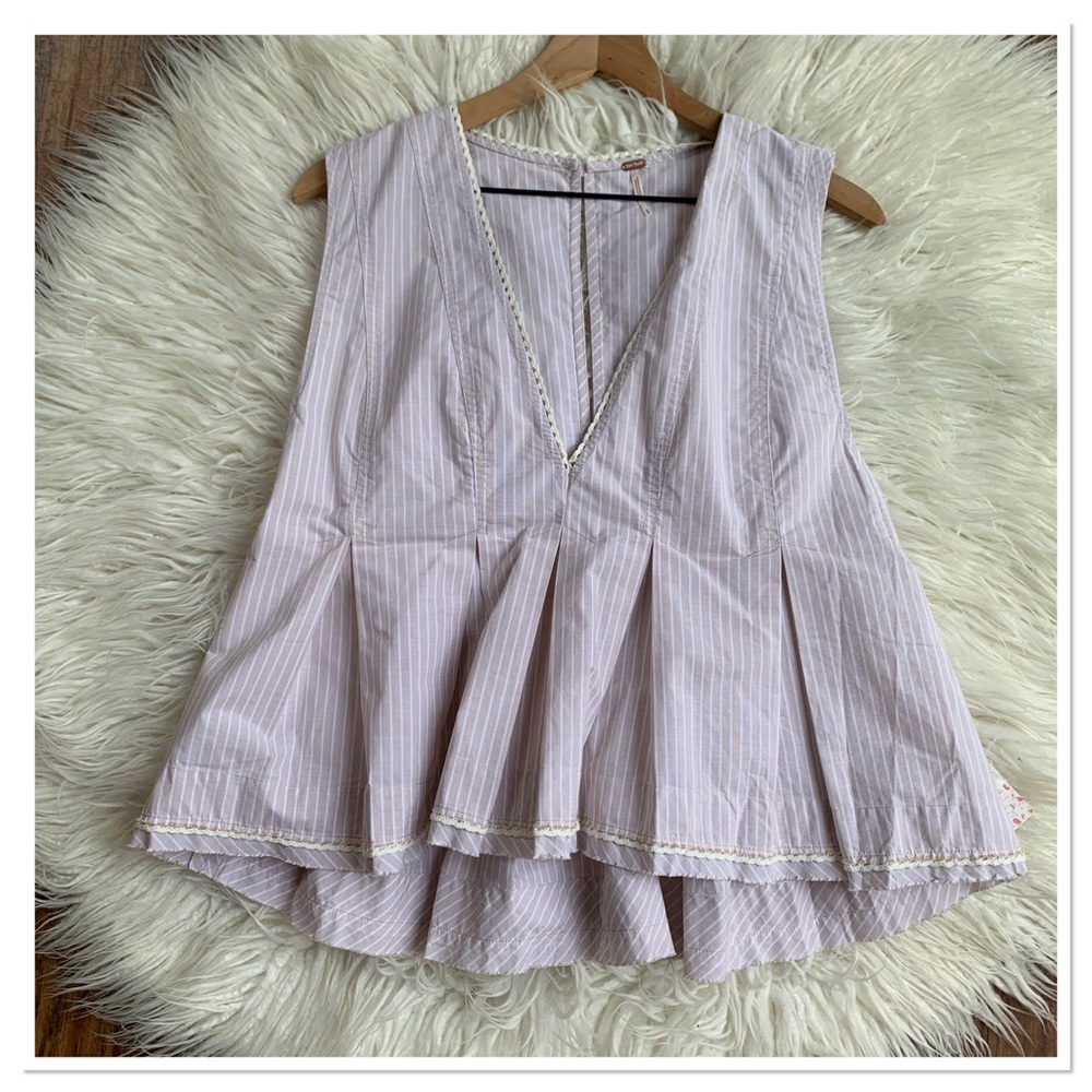 NWT Free People Good Striped Tank Top Size Medium